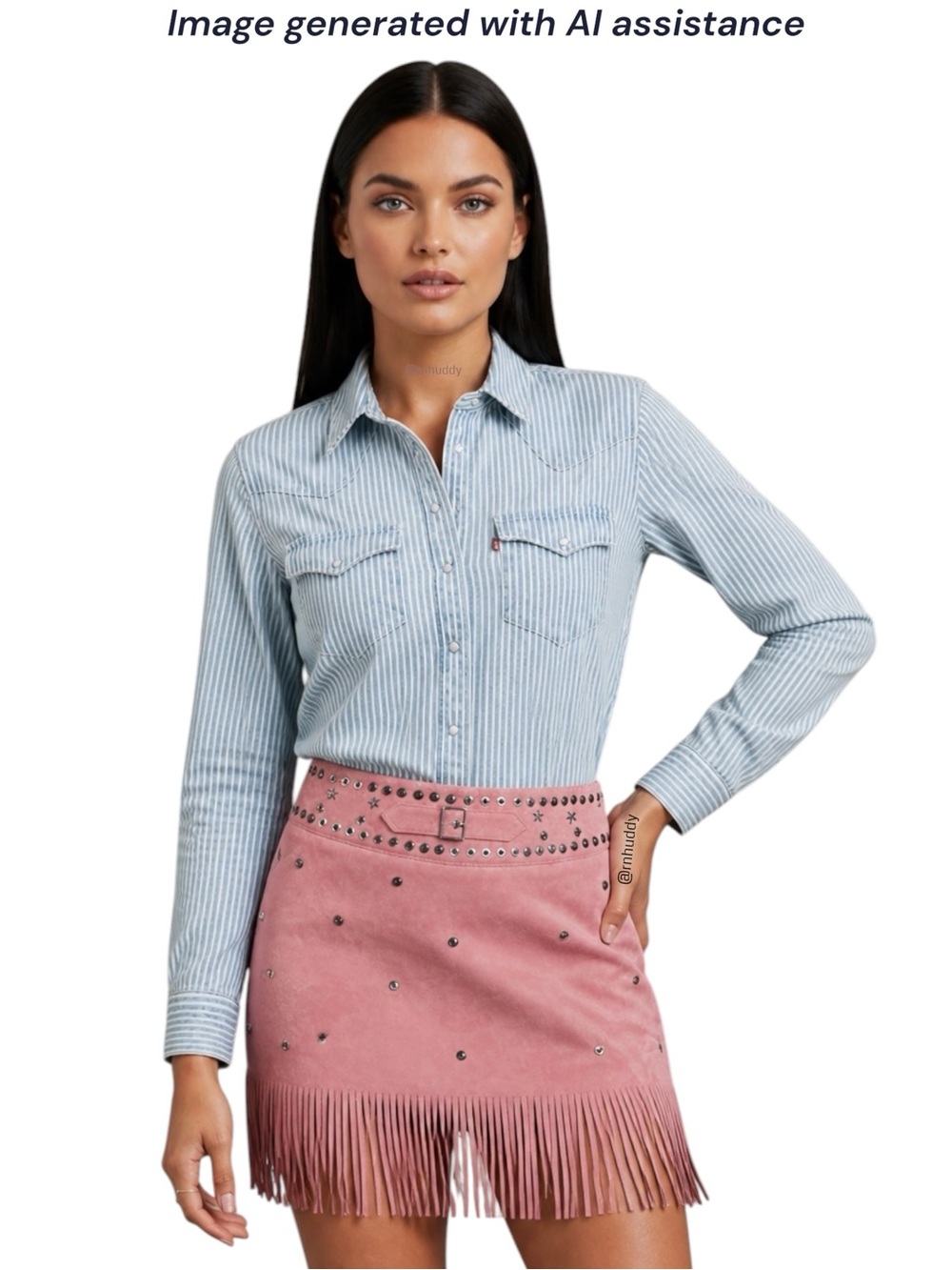 NWT Levis M blue white the ultimate western shirt